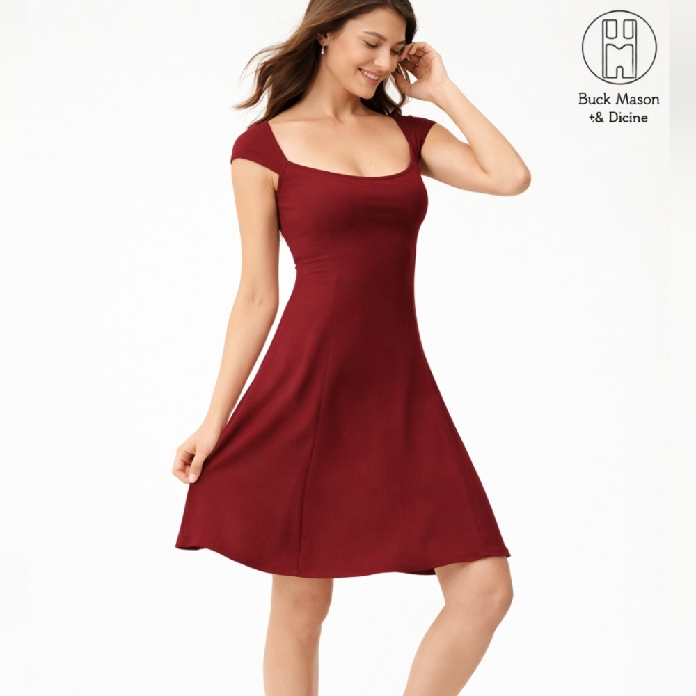 NWT OGL Red Sundress with Built In Romper - Size L